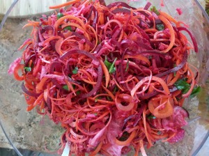 Spiralized Root Veggie Salad